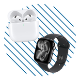 Apple Watch 11 46mm Jet Black (M/L) & Airpods 4 with ANC Power Bundle
