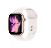 Apple Watch 11 Rose Gold 46mm aluminium case (M/L) with Light Blush Sport Band