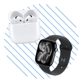 Apple Watch 11 46mm Jet Black (S/M) & Airpods 4 with ANC Power Bundle