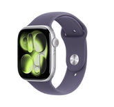 Apple Watch 11 Silver 46mm aluminium case (S/M) with Purple Fog Sport Band MEV94