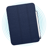 QDOS Clear Blue Case + Apple Pencil Pro Bundle (iPad A16)