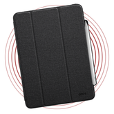 QDOS Clear Grey Case + HDEW Flow Stylus Bundle (iPad Air 11")