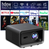 HDEW Beamie Smart Projector 1500 ANSI, Native 1080P 4K Support, Android 12.0 Mini Portable Projector with WiFi Bluetooth, Auto Focus Keystone for Home Bedroom Outdoor Cinema