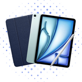 Apple Bundle iPad Air 11 2025 Wifi 128GB Blue with Premium Case & Stylus