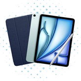 Apple Bundle iPad Air 11 2025 Wifi 512GB Blue with Premium Case & Stylus