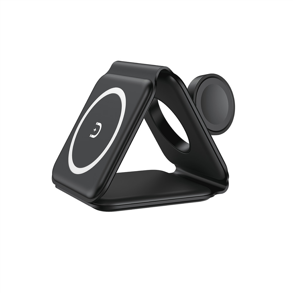 QDOS POWERMAG 3-in-1 Wireless Charger - Black
