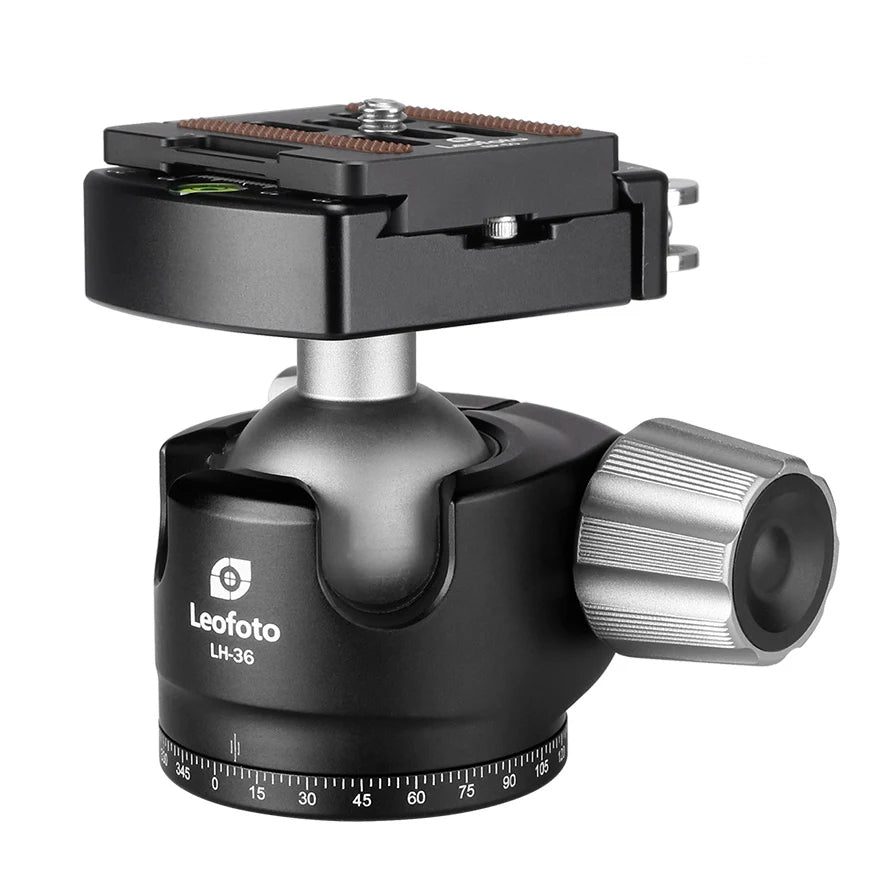Leofoto LH Series LH-36LR 36mm low profile ball head with NP-50 Quick Release Plate