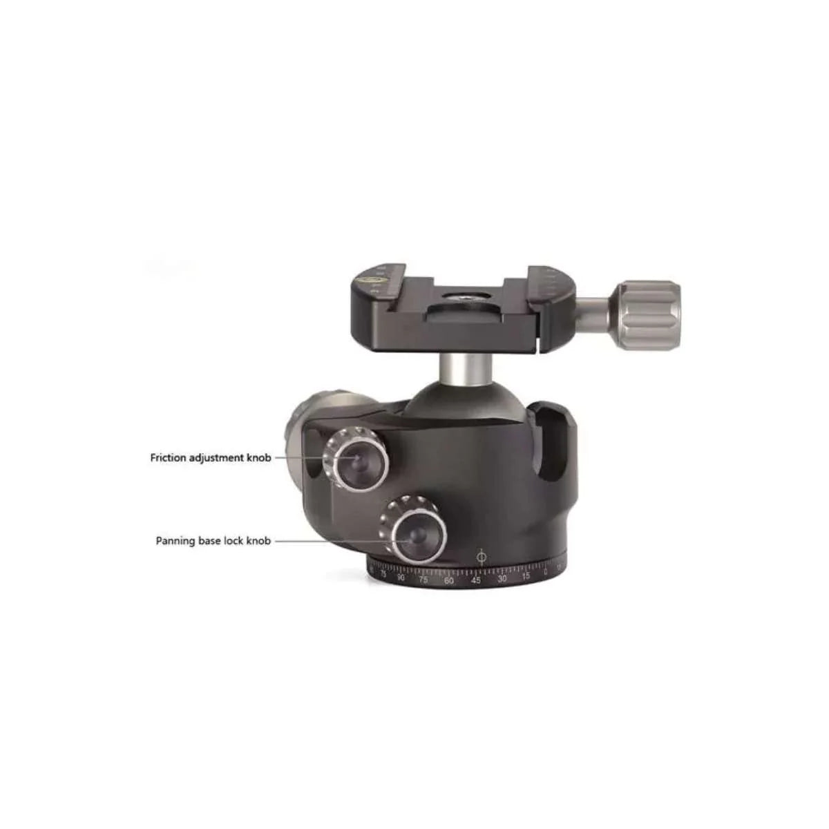 Leofoto LH Series LH-40 40mm Low Profile Ball Head and QP-70N QR Plate