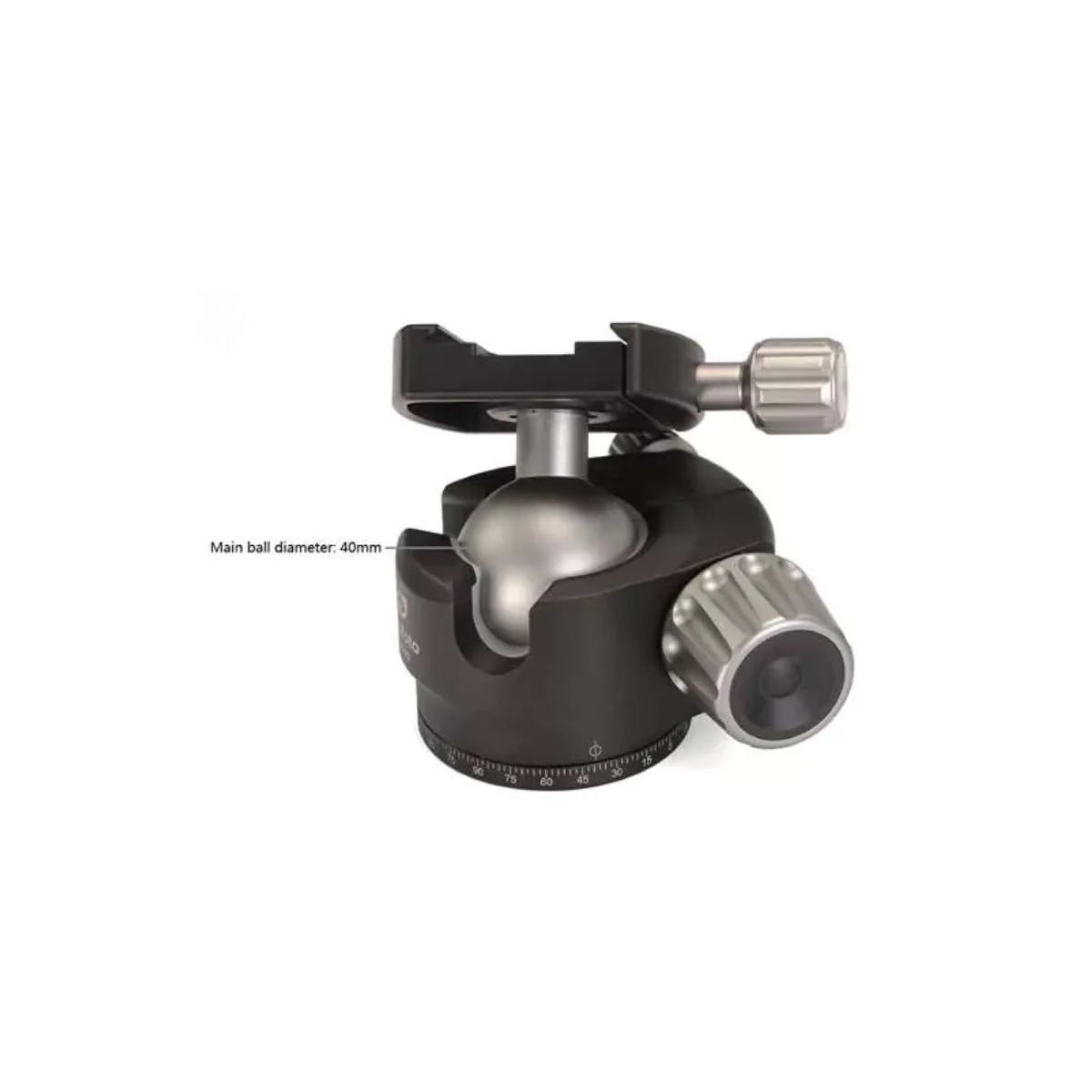 Leofoto LH Series LH-40 40mm Low Profile Ball Head and QP-70N QR Plate