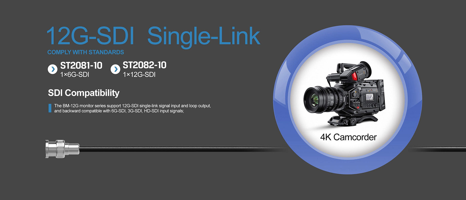 Lilliput BM230-12G - 23" 4K HDMI 2.0 / 12G-SDI monitor