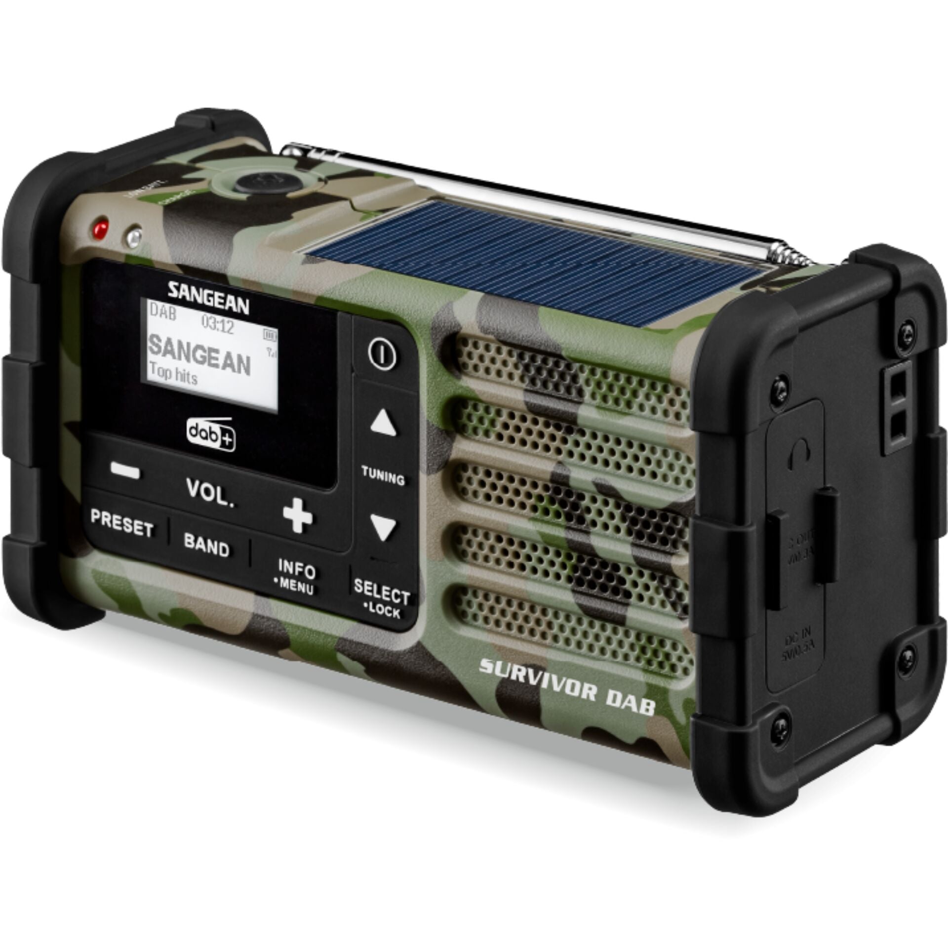 Sangean MMR-88 DAB+ camouflage Emergency/Hand Crank/Solar Radio