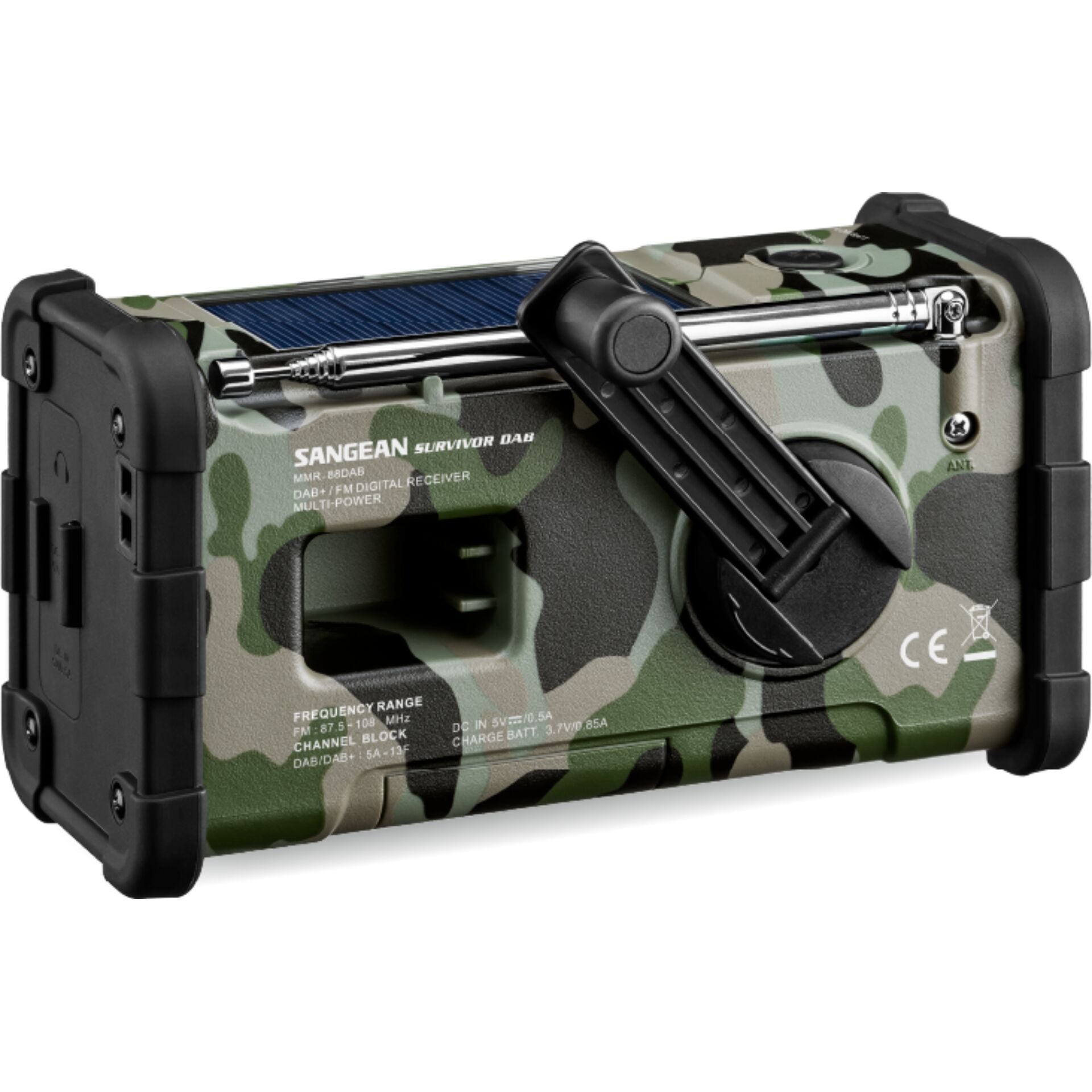 Sangean MMR-88 DAB+ camouflage Emergency/Hand Crank/Solar Radio