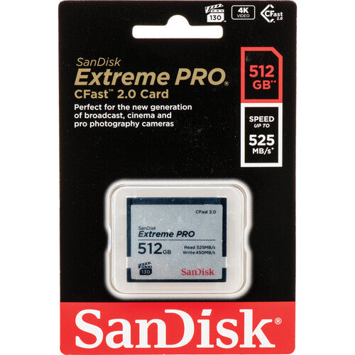 SanDisk CFAST 2.0 VPG130 512GB Extreme Pro