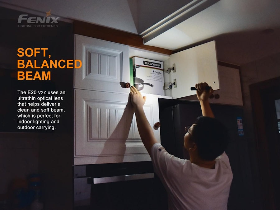 Fenix E20 V2.0 350 Max lumen output Torch