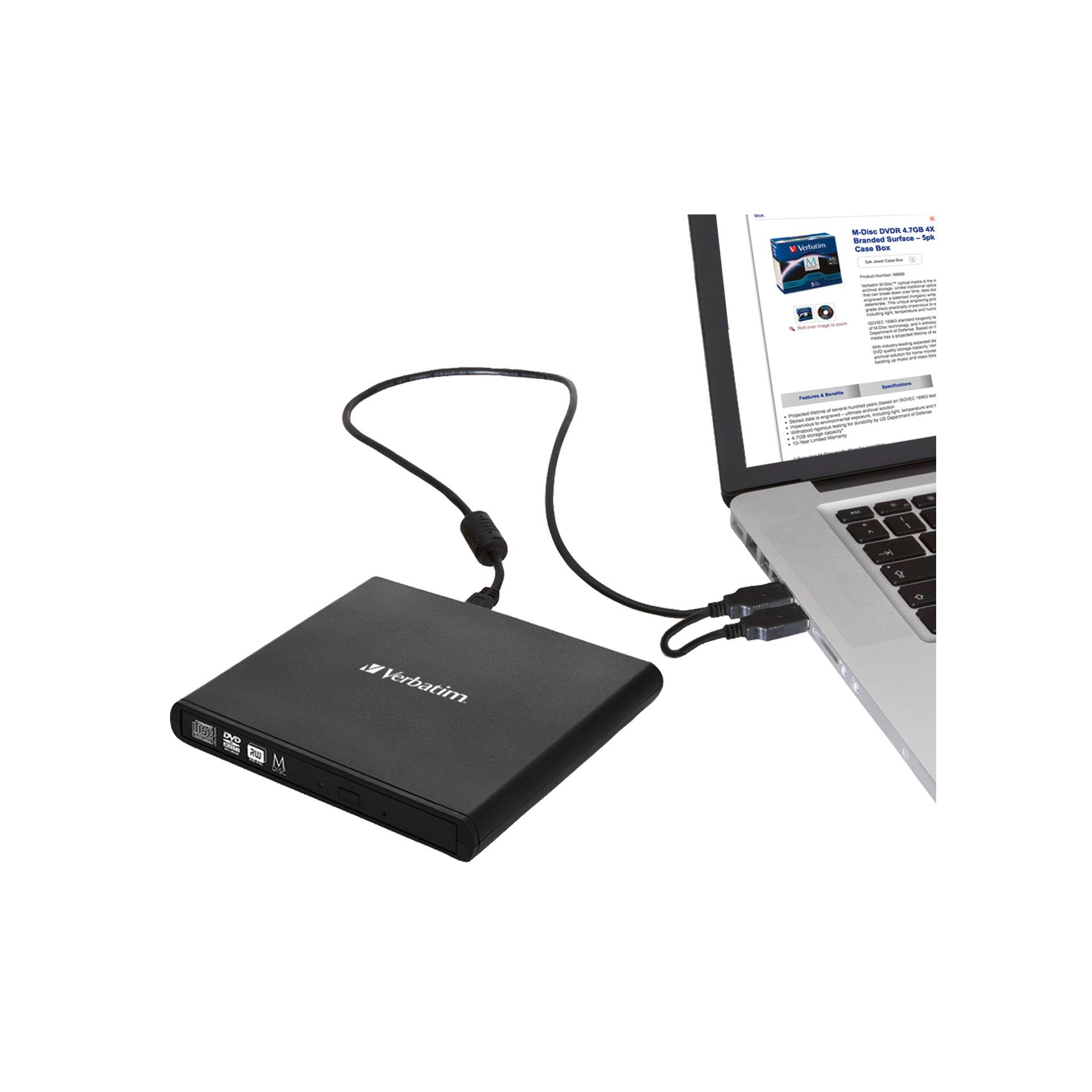 Verbatim Mobile CD/DVD ReWriter USB 2.0