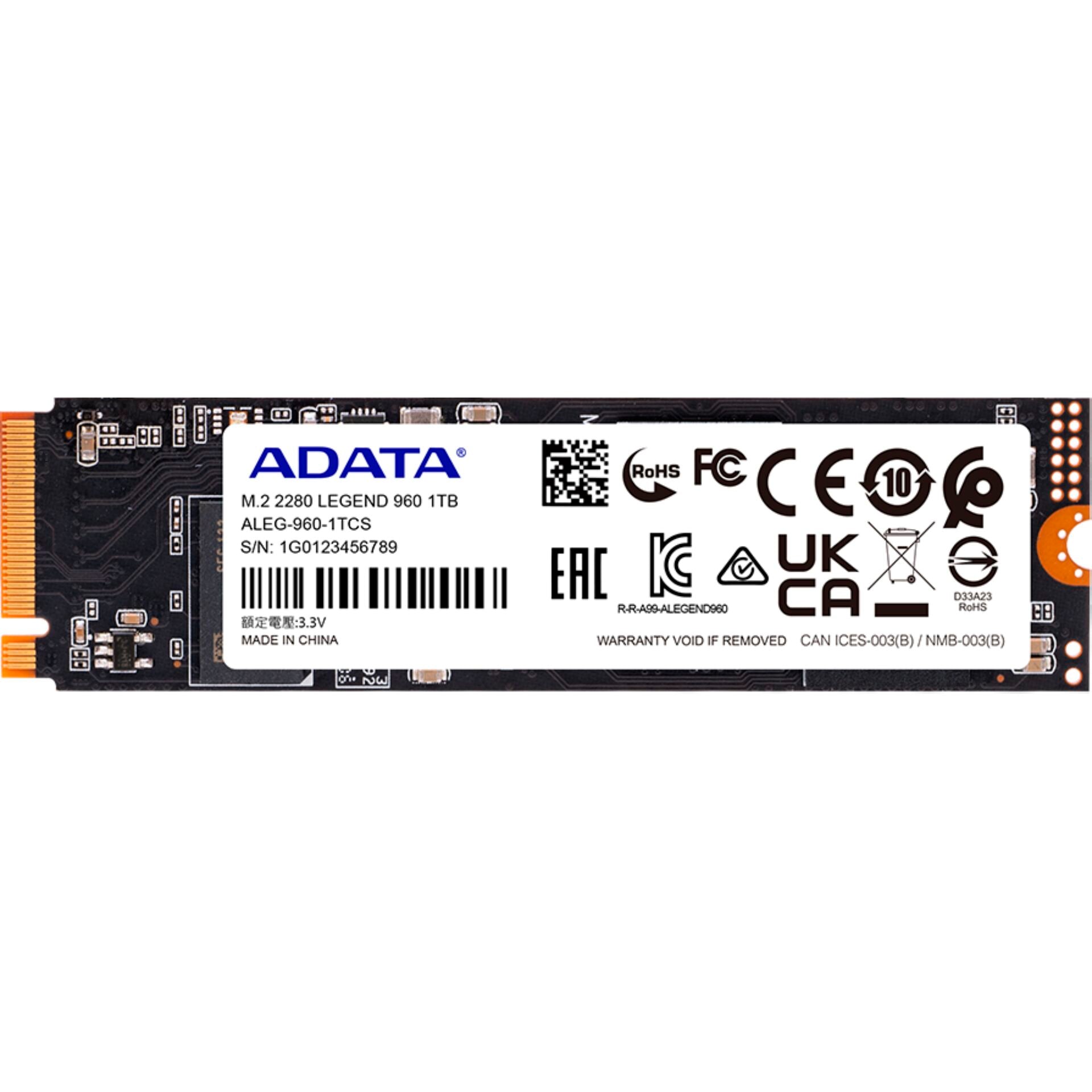 ADATA SSD LEGEND 960 1TB M.2 PCIe Gen.4x4 R/W 7400/6000