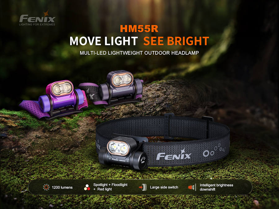 Fenix HM55R Compact Headlamp Black (Open Box)