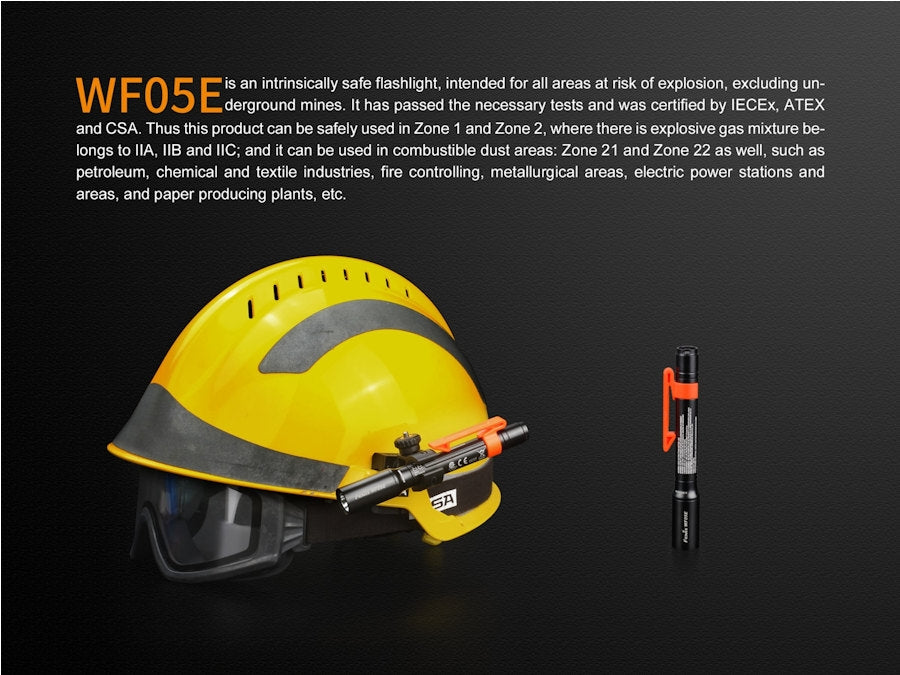 Fenix WF05E ATEX  Intrinsically Safe LED Torch