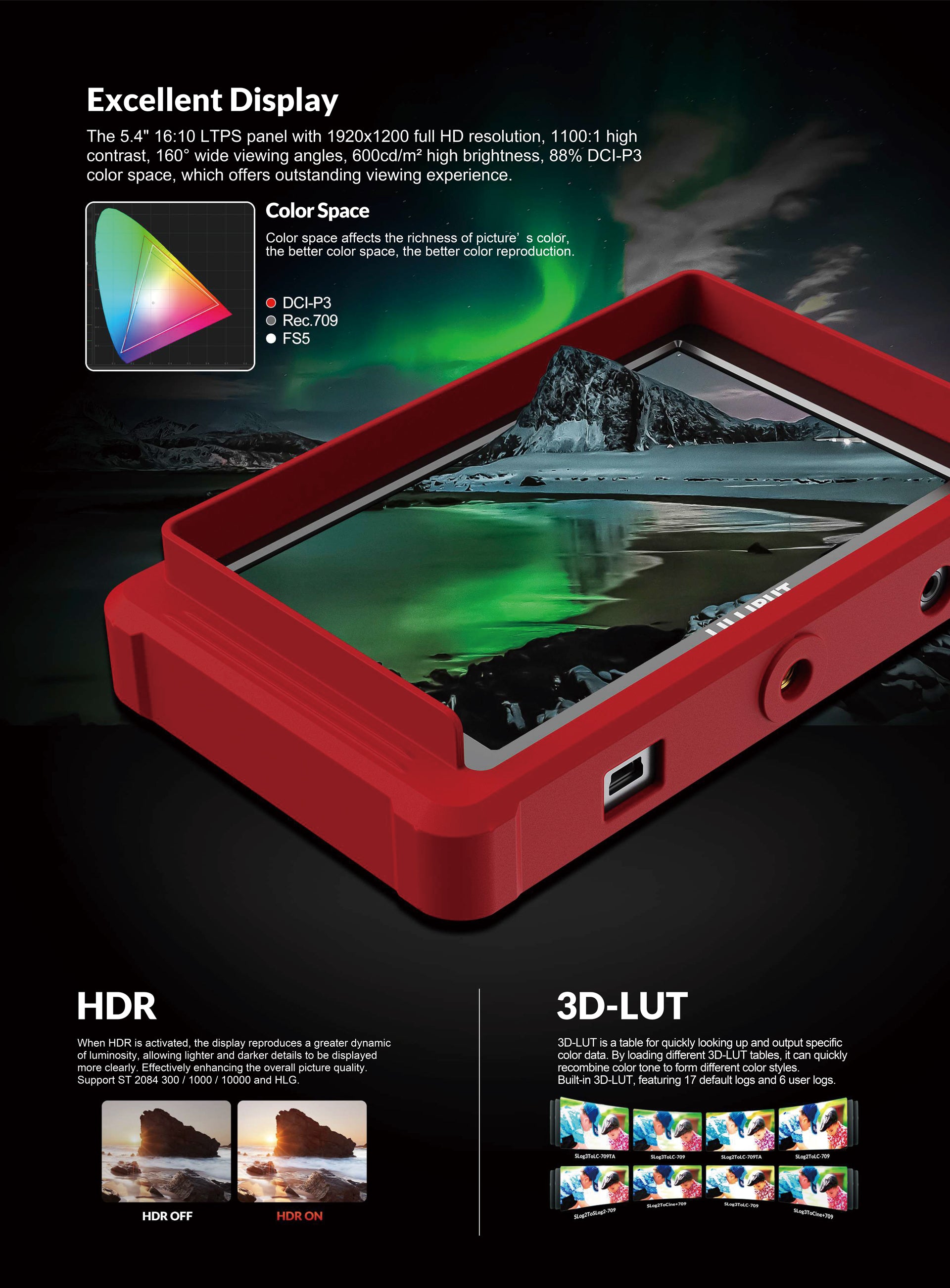 Lilliput FS5 - 5.4 HDMI 2.0 & 3G-SDI On-Camera Monitor