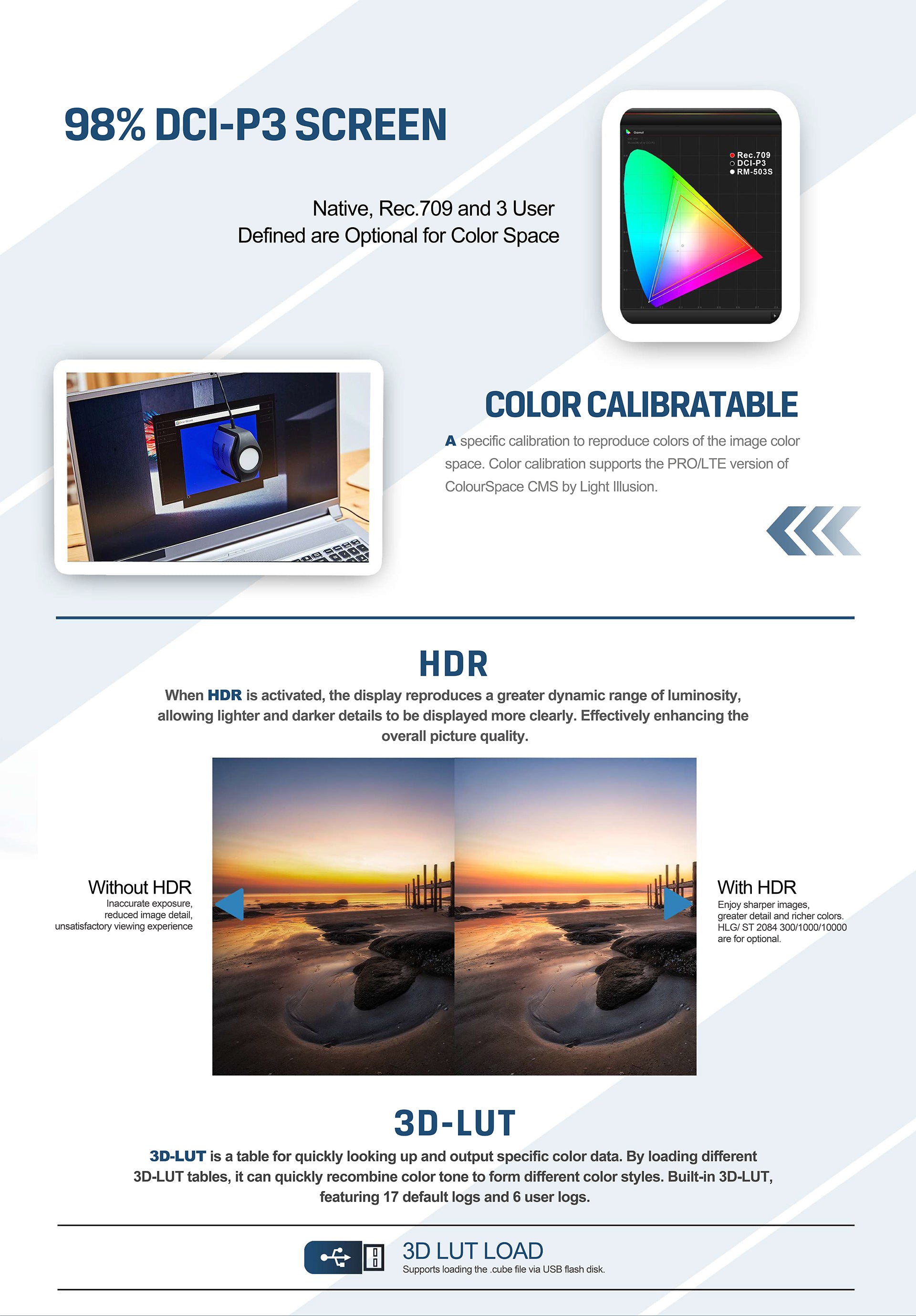 Lilliput RM-503S - 3x 5" Panel 19" Rack Mount Monitor