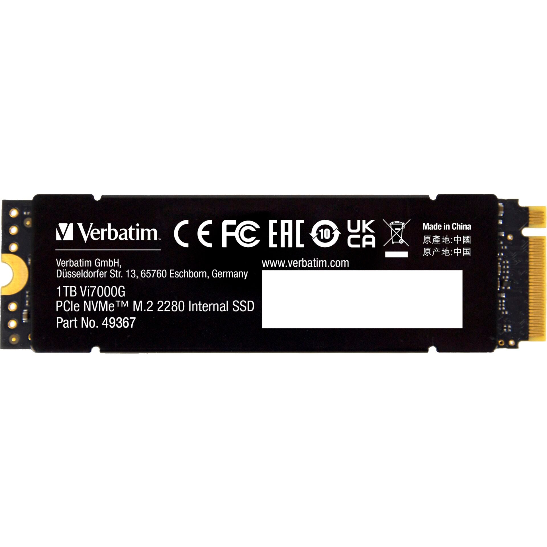 Verbatim Vi7000G M.2 SSD 1TB PCIe NVMe