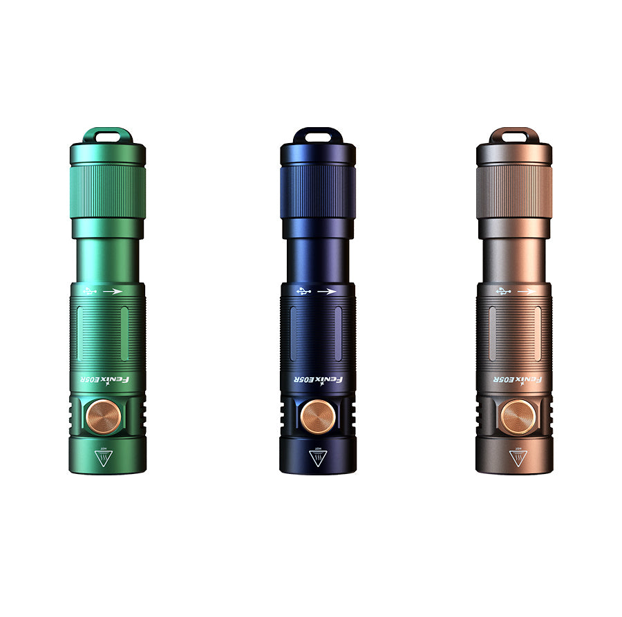 Fenix E05R Rechargeable Keychain Torch Brown