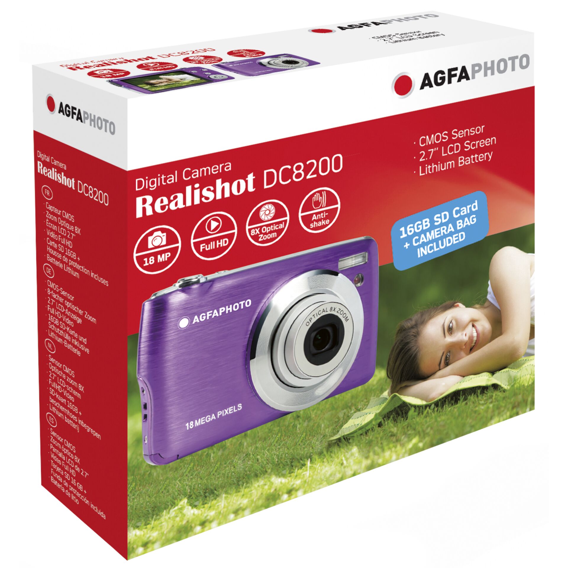AgfaPhoto Realishot DC8200 Compact Camera - Purple