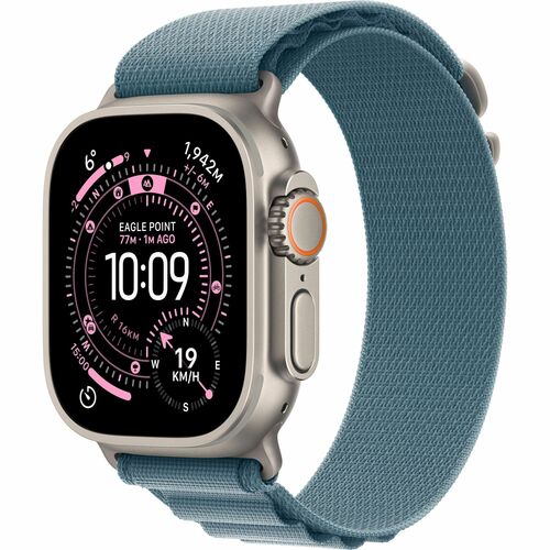 Apple Watch Ultra 3 49mm Cellular Natural Titanium Case with Light Blue Alpine Loop (L)