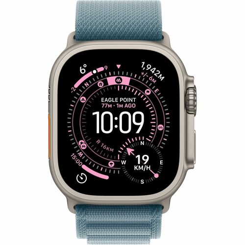 Apple Watch Ultra 3 49mm Cellular Natural Titanium Case with Light Blue Alpine Loop (L)