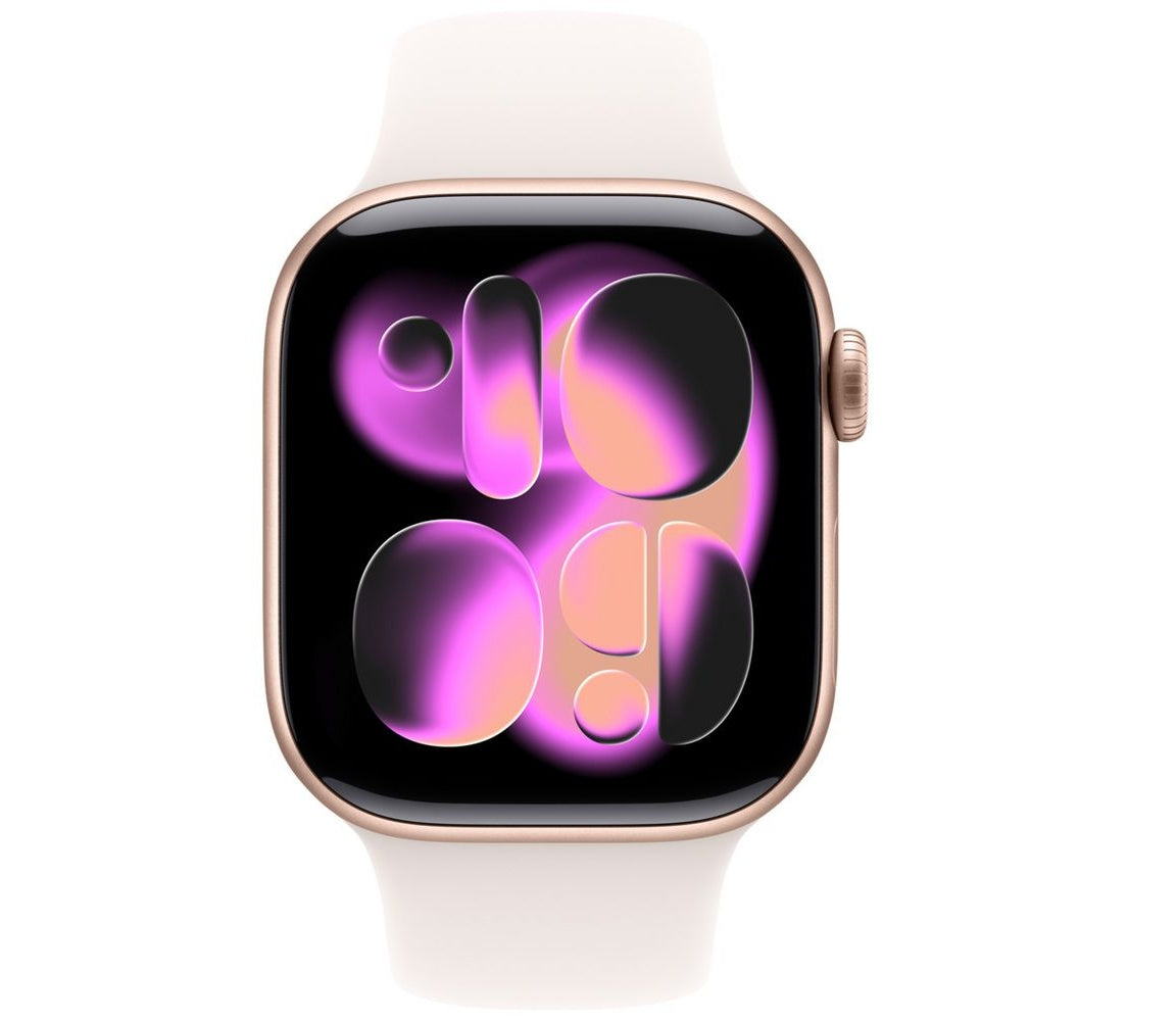 Apple Watch 11 46mm Rose-Gold/Blush (S/M) & Airpods 4 with ANC Power Bundle