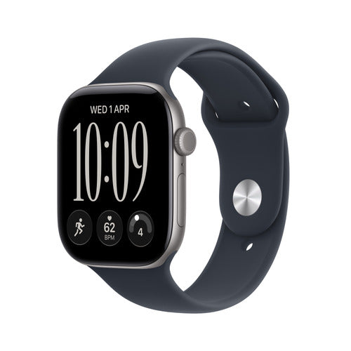 Apple Watch Series 12 42mm Space Grey aluminium case (S/M) GPS Navy Blue Sport Band