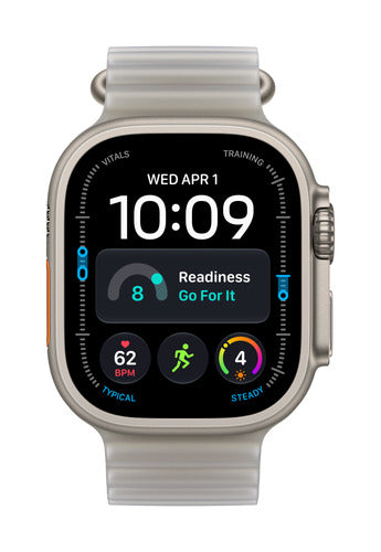Apple Watch Ultra 4 49mm GPS+Cellular Natural Titanium with Translucent Grey Ocean Band