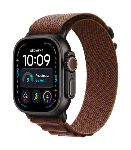 Apple Watch Ultra 4 49mm GPS+Cellular Black Titanium with Burgundy Alpine Loop (M)