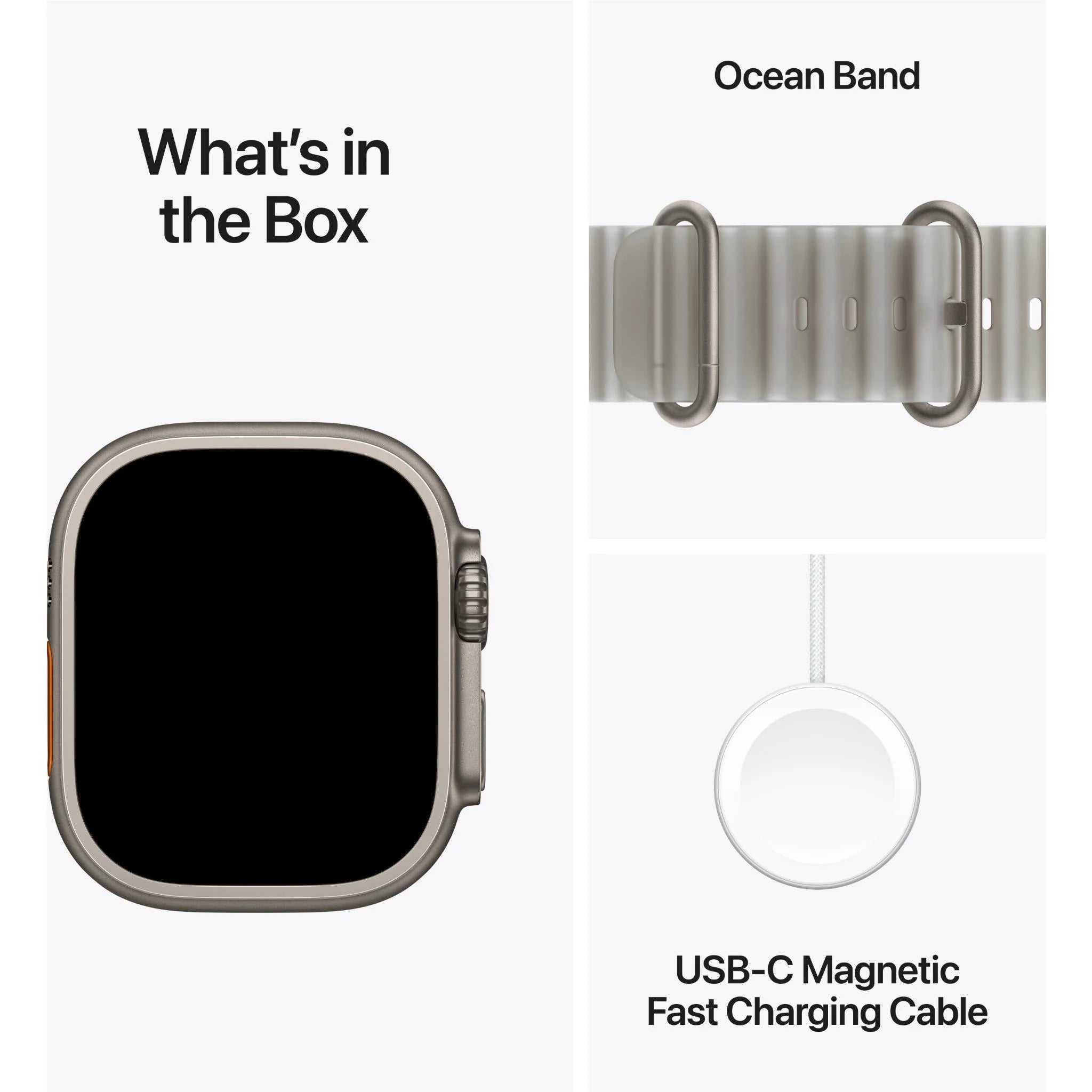 Apple Watch Ultra 4 49mm GPS+Cellular Natural Titanium with Translucent Grey Ocean Band