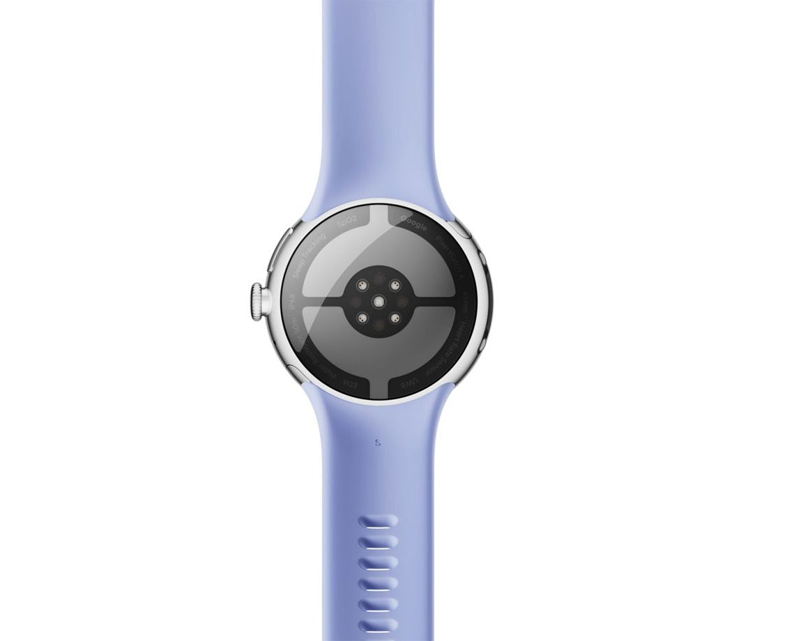 Google Pixel Watch 4 Wifi 41mm Polished Silver Aluminium Case/Iris Active Band