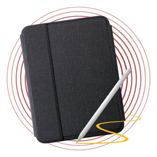 QDOS Charcoal Grey Case + HDEW Flow Stylus Bundle (iPad Mini)