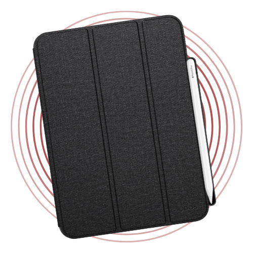 QDOS Clear Grey Case + Apple Pencil Pro Bundle (iPad A16)