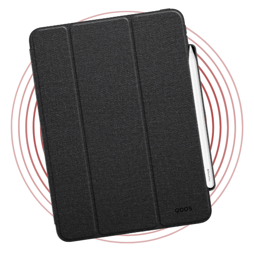 QDOS Clear Grey Case + Apple Pencil Pro Bundle (iPad Air 11")