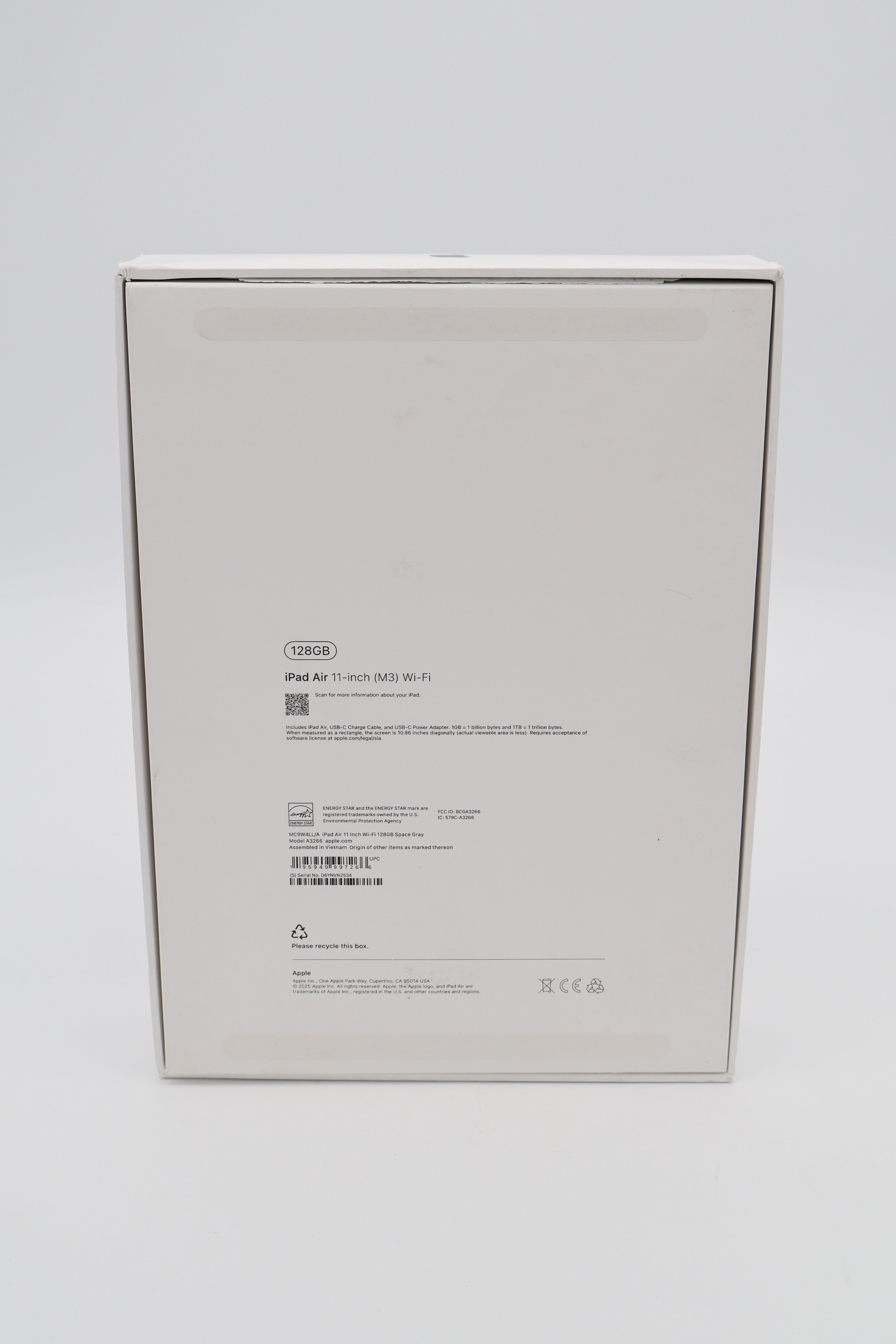 Apple 2025 iPad Air 11 Wifi 128GB Space Grey (Cert Refurb)