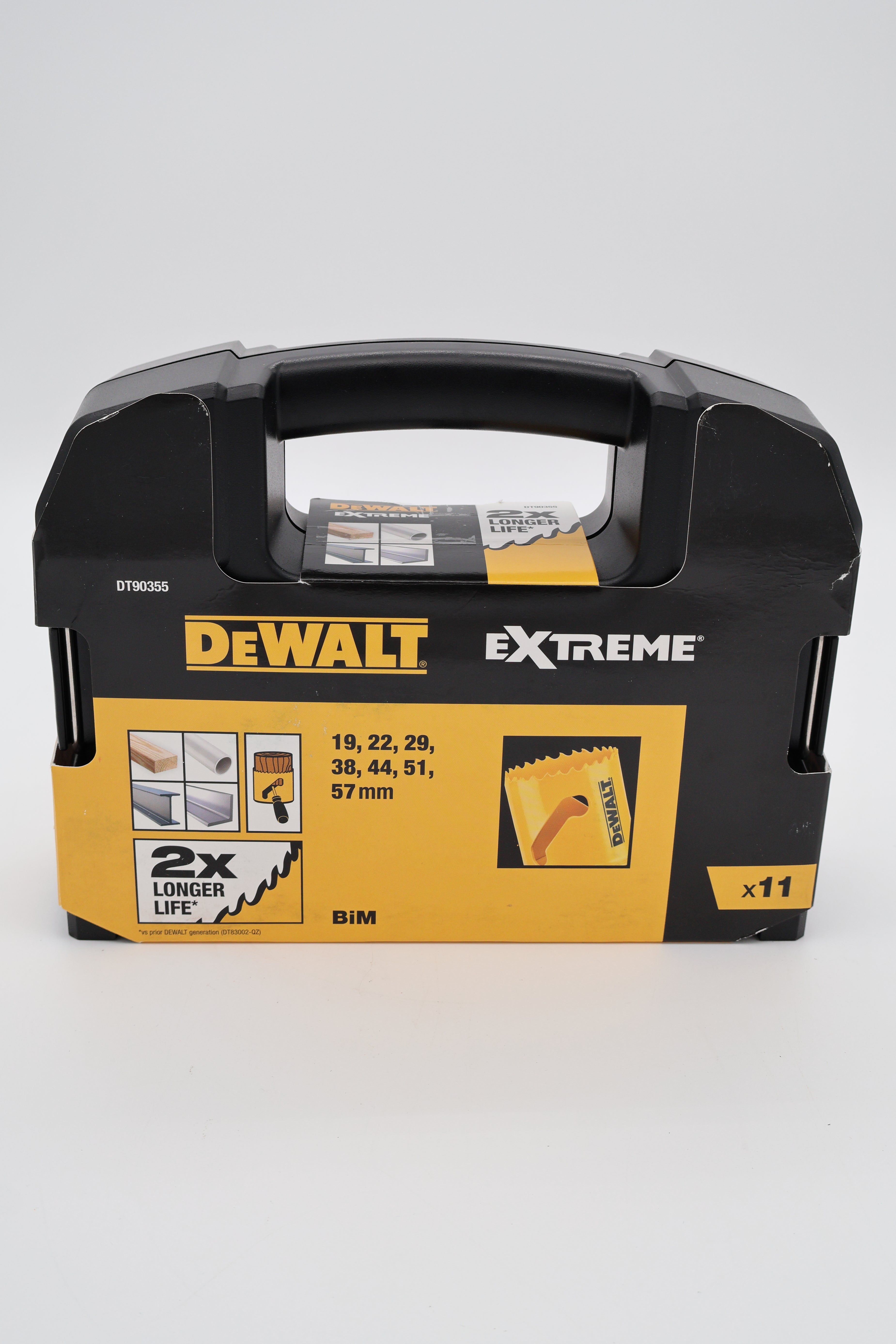 DEWALT EXTREME Bi-Metal Hole Saw Set DT90355-QZ, 11 pcs (Open Box)