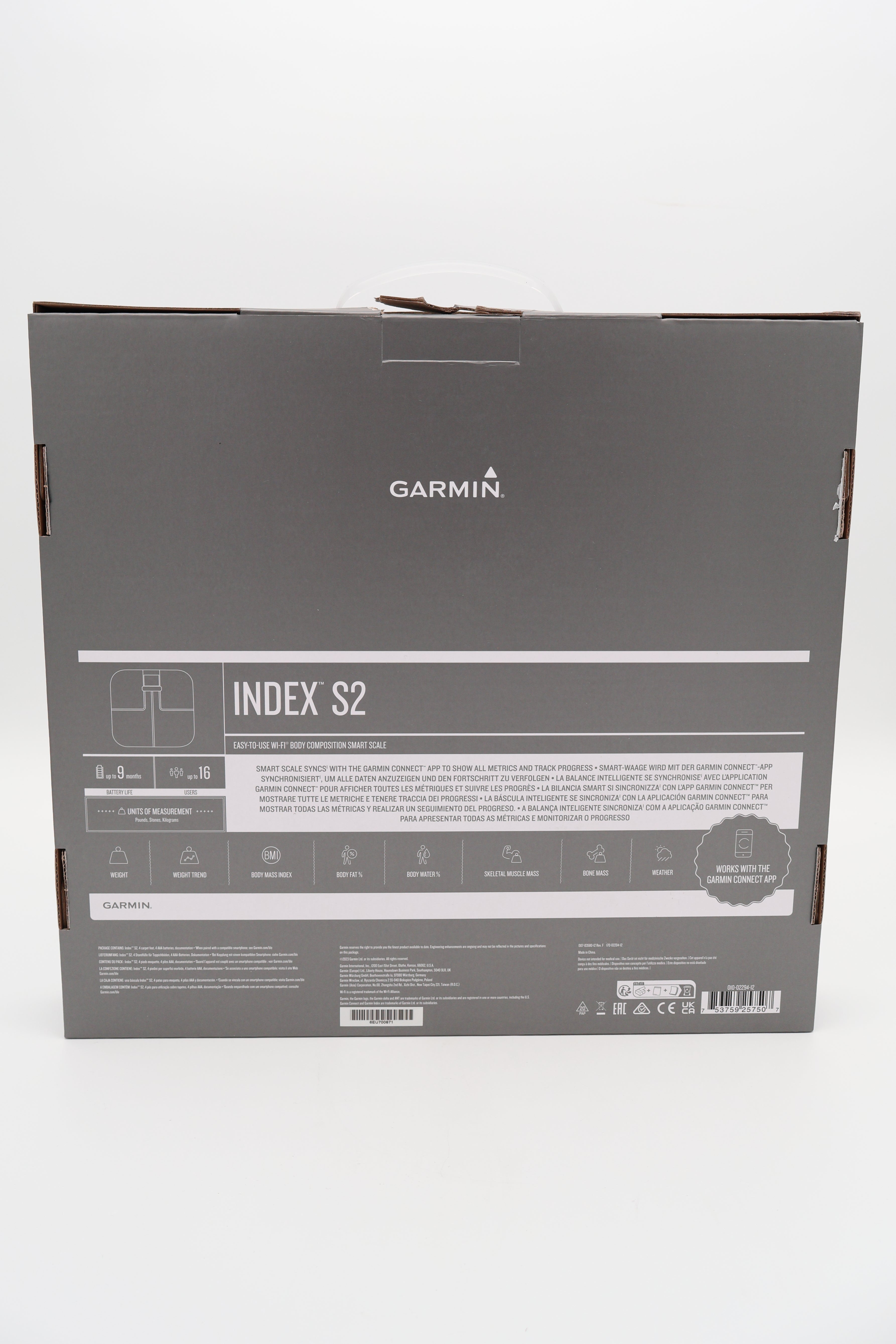Garmin Index S2 Smart Scale black (Open Box)