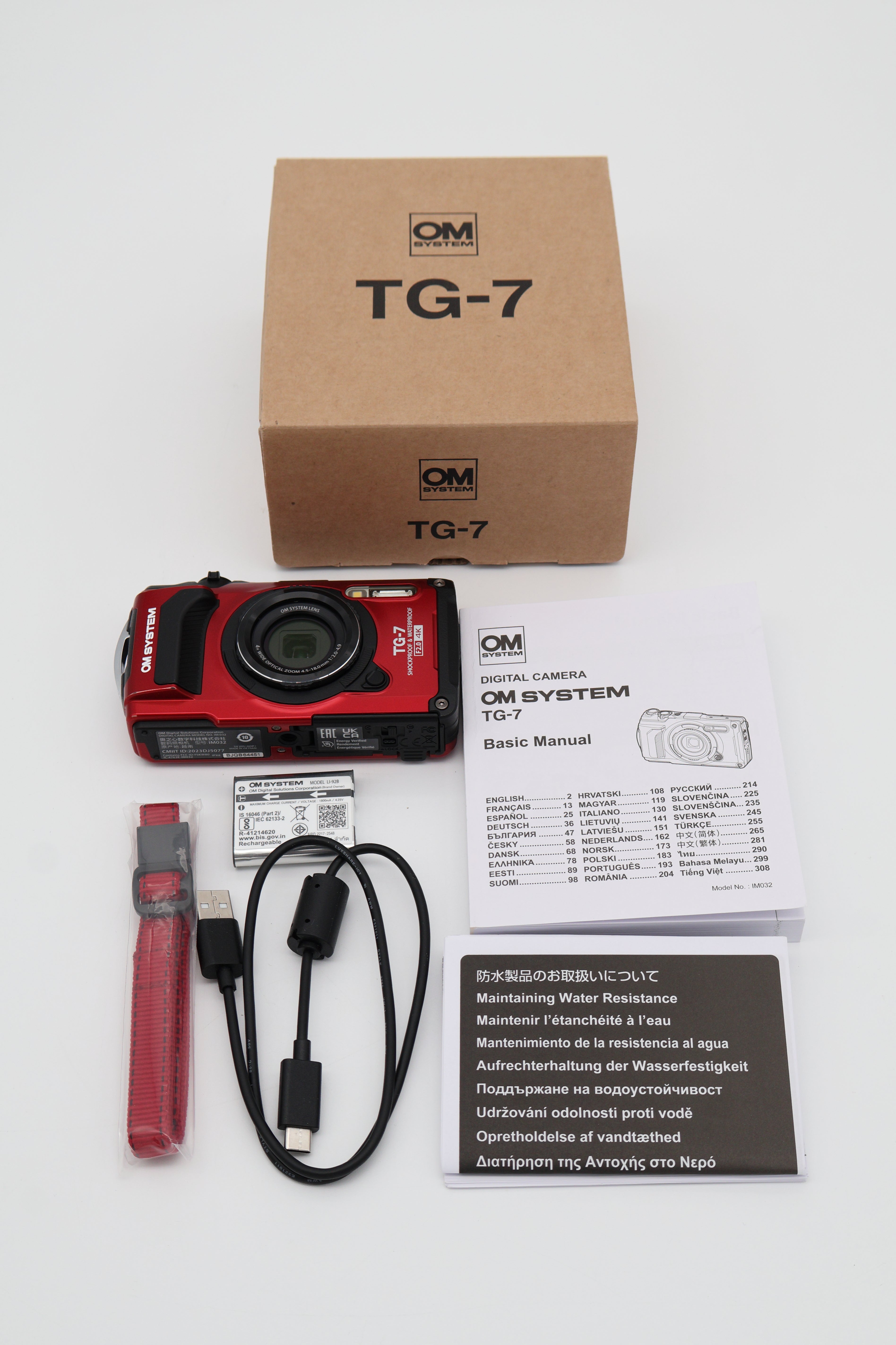 OM System Tough TG-7 Red (Cert Refurb)