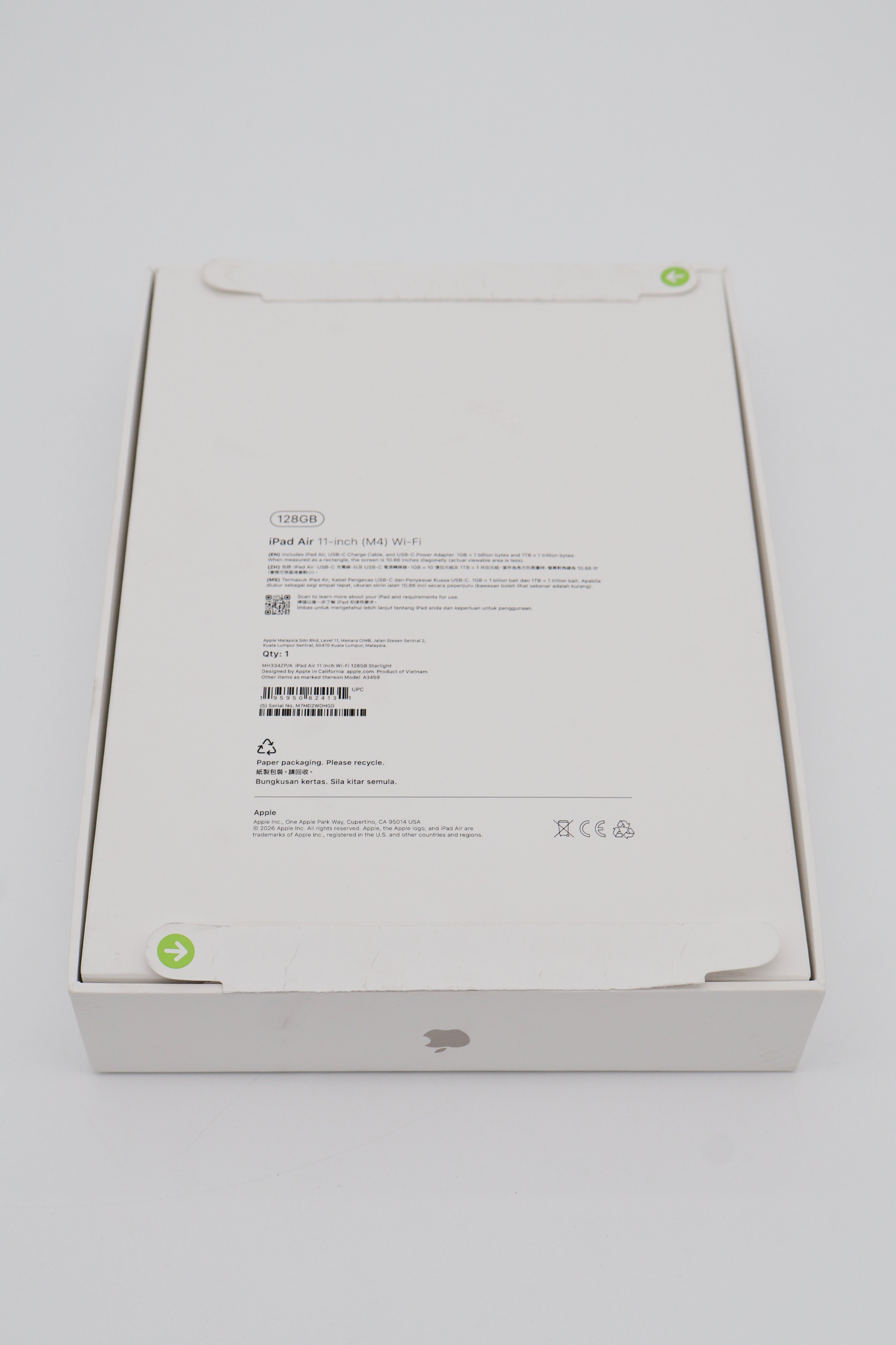 Apple iPad Air (M4) 11 Wifi 128GB Starlight (Open Box)