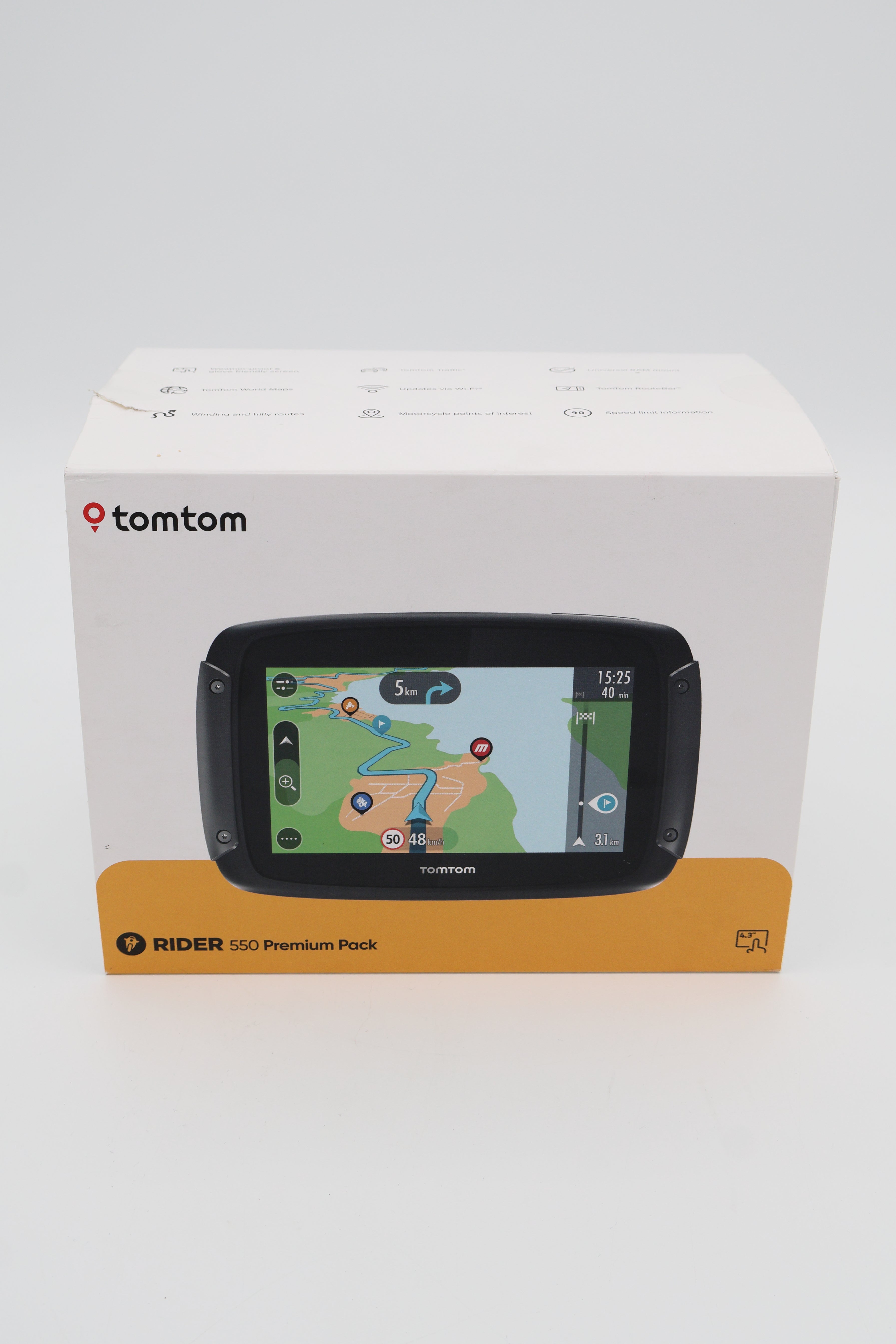 TomTom Rider 550 World Premium Pack Motorbike Navigation (Open Box)