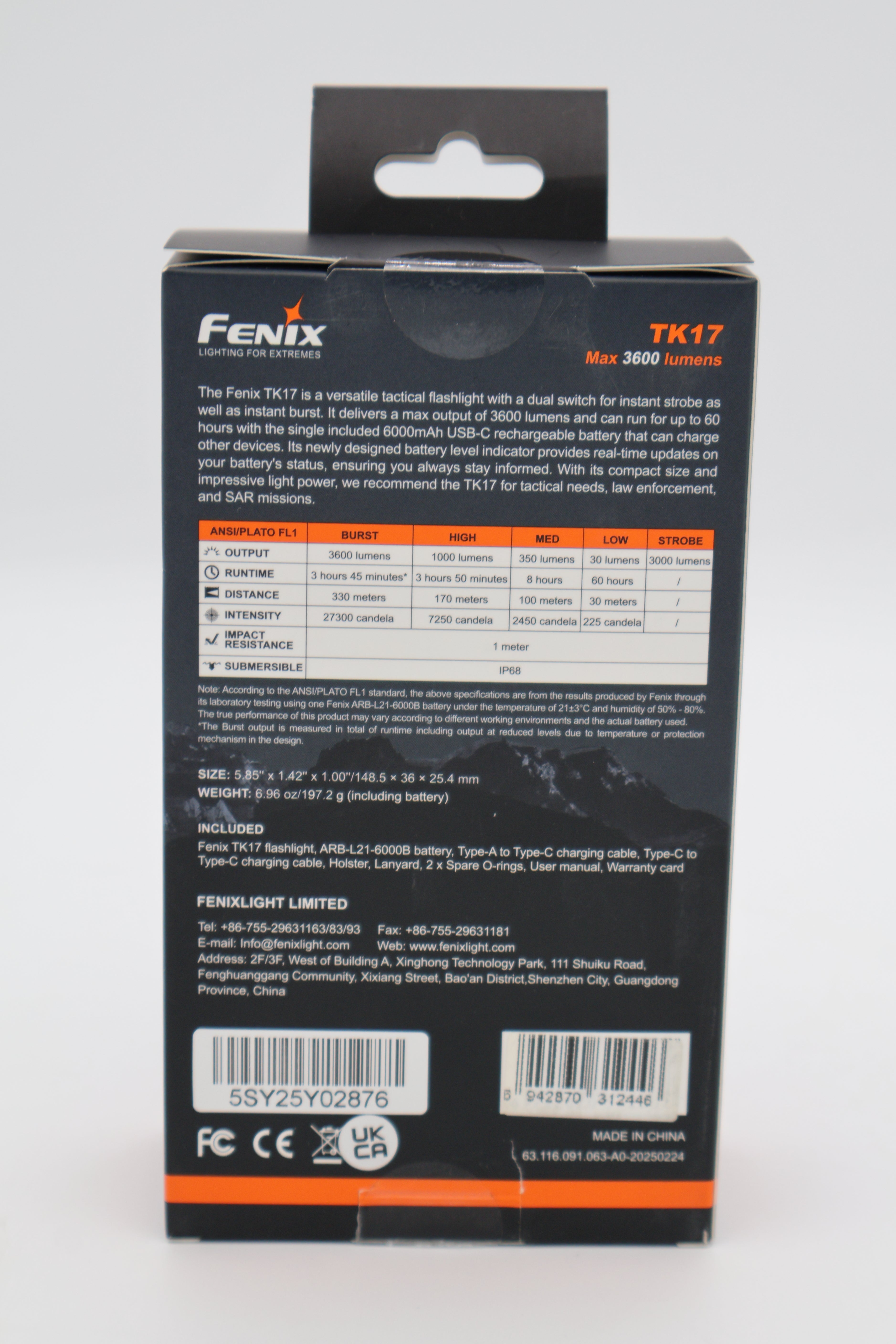 Fenix TK17 Tactical LED Torch (Open Box)