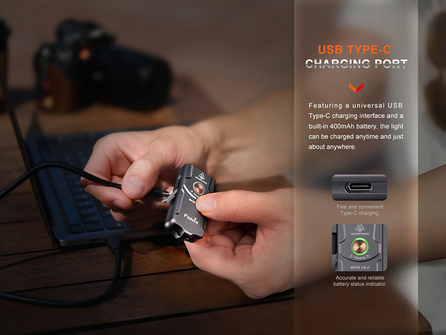 Fenix E03R v2.0 Keychain Light Grey