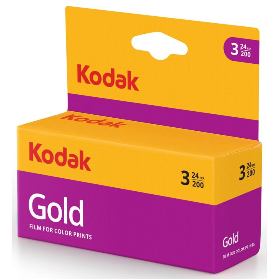 Kodak Gold 200 Colour Negative Film (35mm, 24 Exposures, 3 Rolls)