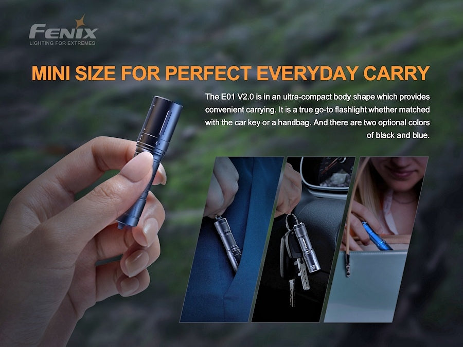 Fenix E01 V2.0 Keychain Blue