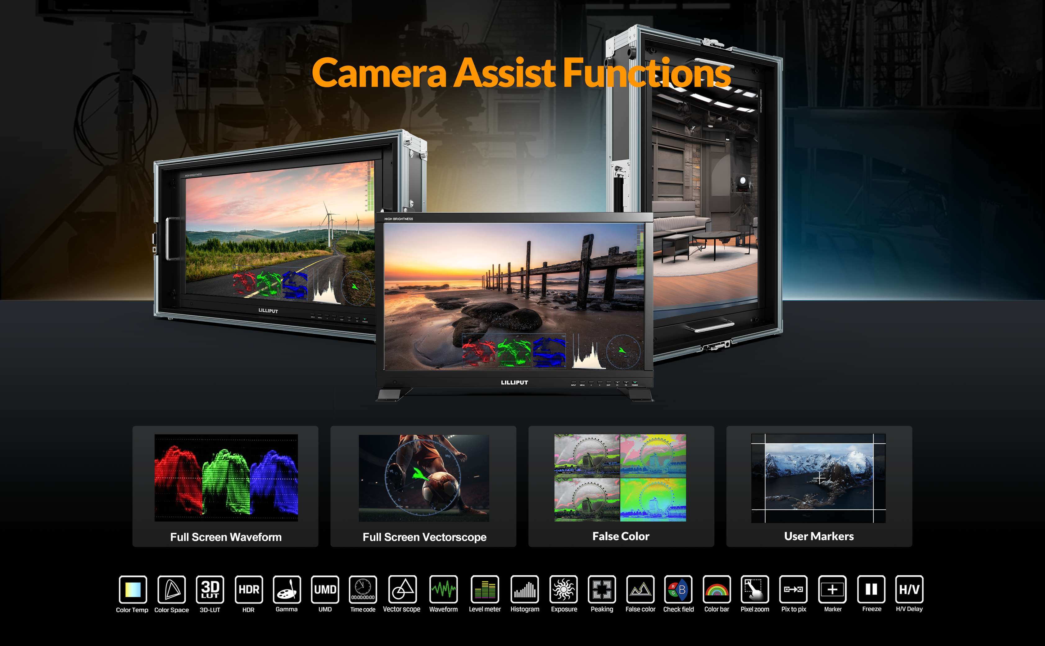 Lilliput PVM220S-H - 21.5" High Brightness Broadcast Monitor