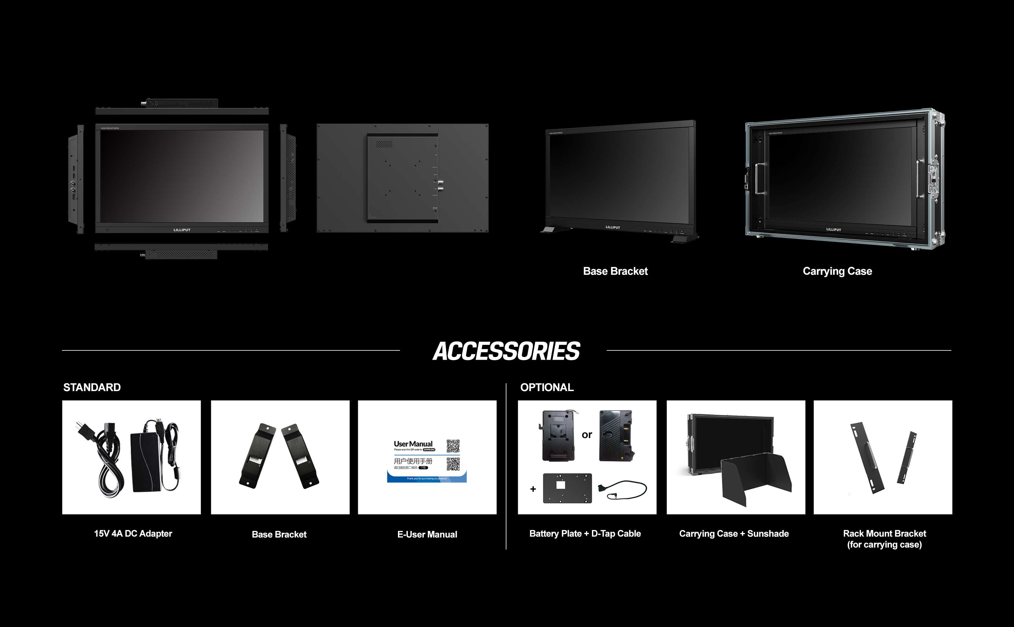 Lilliput PVM220S-H - 21.5" High Brightness Broadcast Monitor